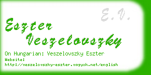 eszter veszelovszky business card